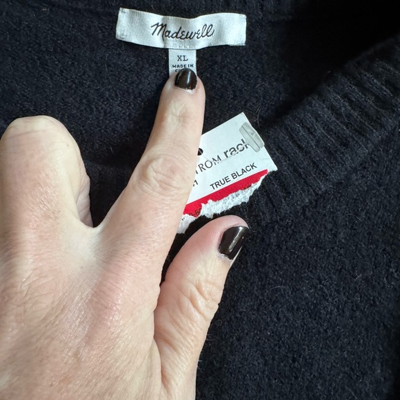 Madewell black nwt size xl soft sweater - Picture 3 of 5